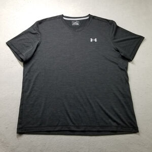 Under Armour T-Shirt Mens Size XL Black Short Sleeve Performance V-Neck